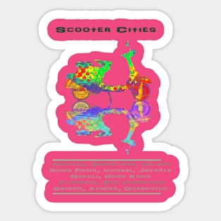 Scooter Cities Sticker